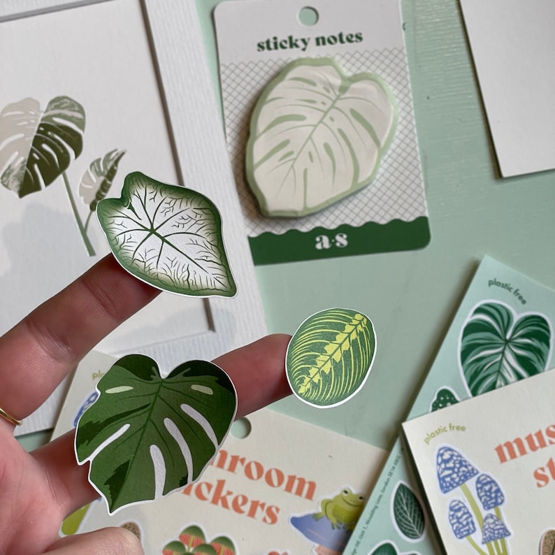 House plant leaves Sticker Sheet image 6