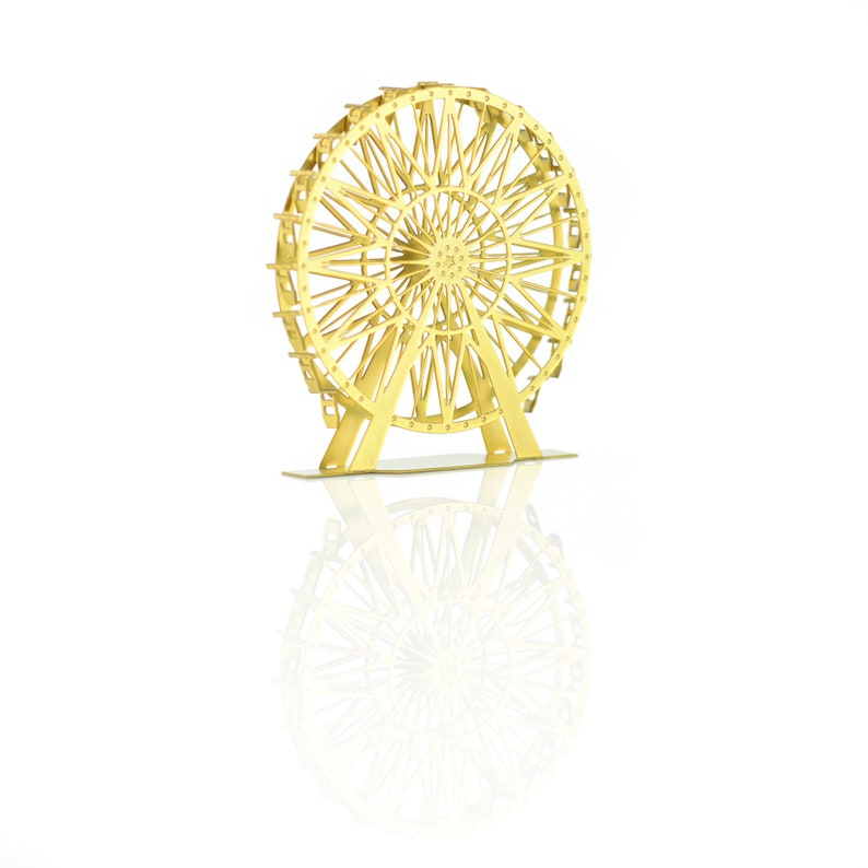 3D ferris wheel, miniature brass DIY model kit image 5