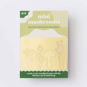 Mini Mushrooms plant decorations cute terrarium & plant pot Silver or Brass image 10