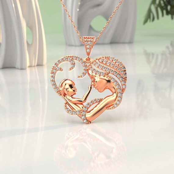 Mothers day silver necklace discount