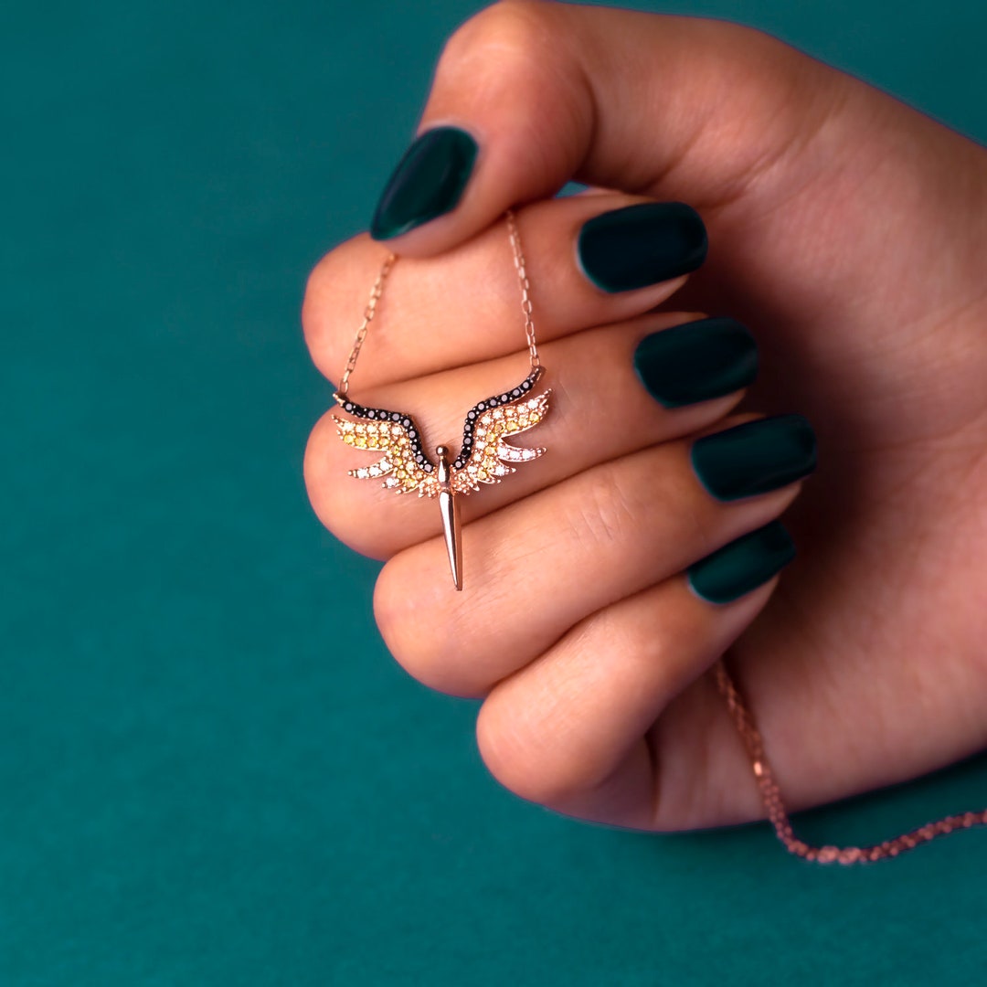 Little Angel Necklace 925 Sterling Silver Angel Necklace Etsy