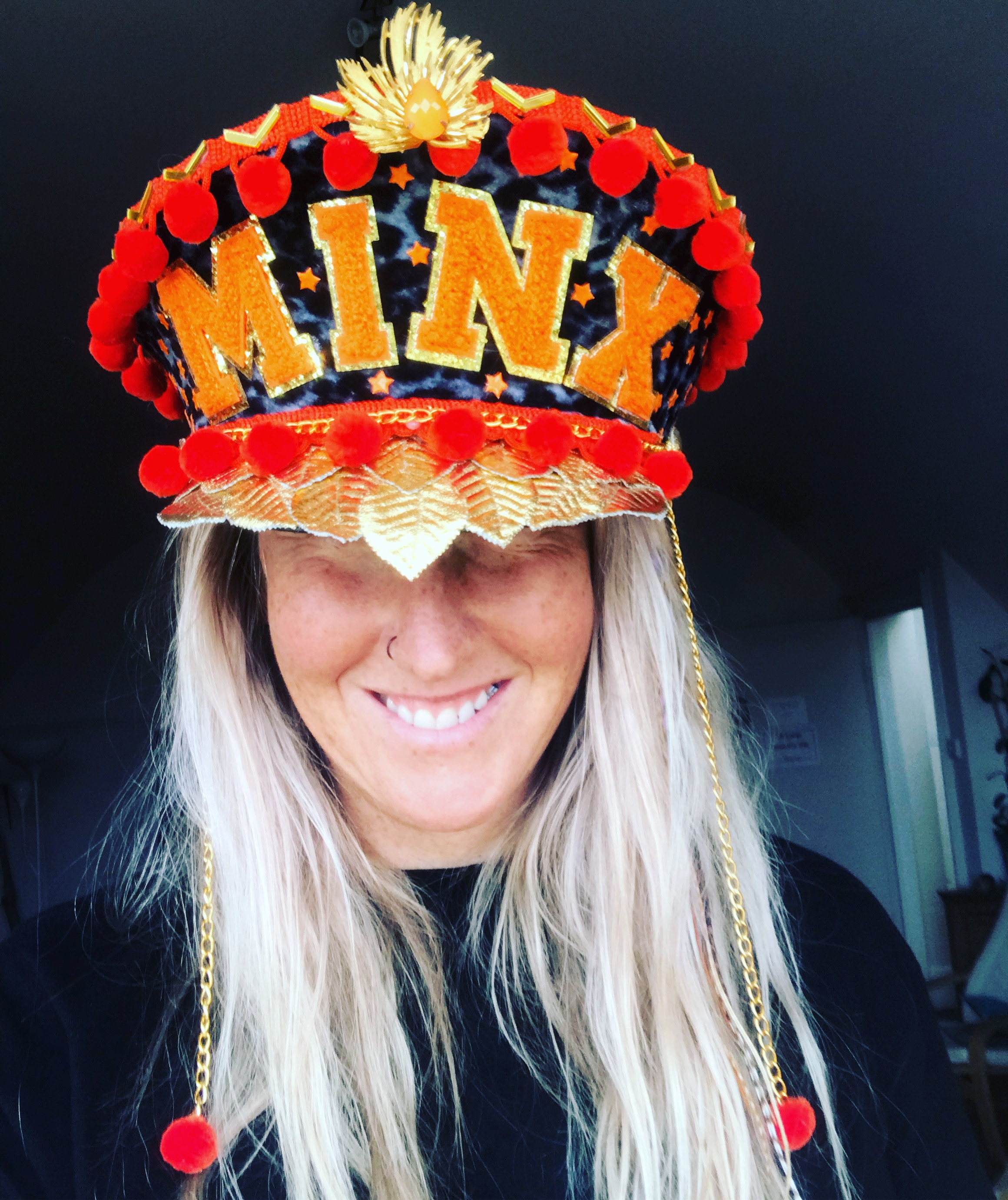 ?Smokin Hot Custom Captains Hat for Burning Man? Amazon.com: ILOVEMASKS Red Black Men & Women Burning Man  main image 2