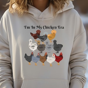 chicken era hoodie, chicken math hoodie, chicken print sweatshirt, chicken lover sweatshirt, cute chicken gift for her, Alchemist Farm