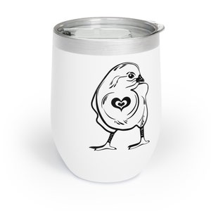 Hanging With My Peeps chicken wine tumbler, cute chicken mug, chicken wine glass, gift for chicken lovers, mothers day gift, funny chicken