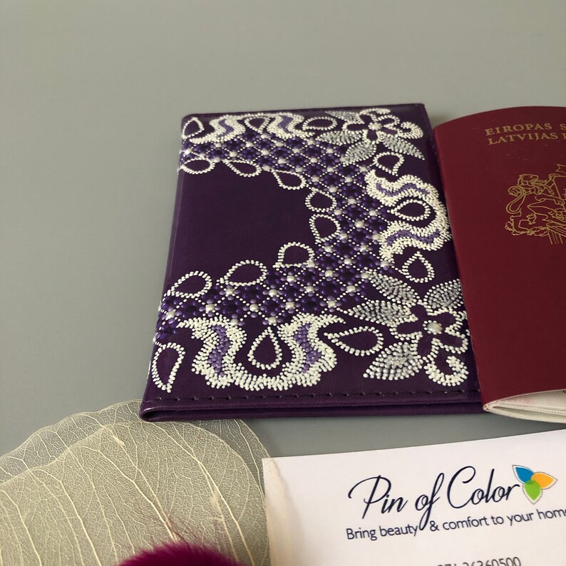 Purple Passport Cover for Women, Faux Leather Etsy
