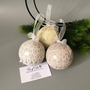 Украшение елки, ручная роспись пастельного шара мандалы, 8см, 1шт