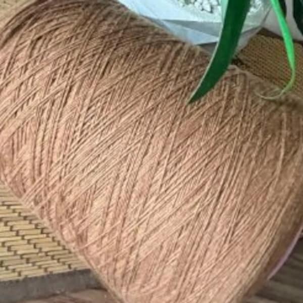 100% merino extrafine Zegna Baruffa (Lane Borgosesia) yarn on Cone, hand and machine knitting, Italian bobbin Super Geelong, Camel Color