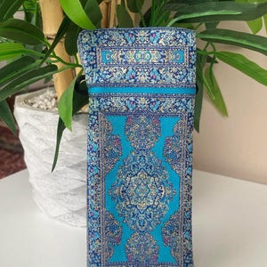 Ethnic Fabric glasses case, Authentic glasses cases, Turkish Kilim glasses case with long strap, Turkish woven fabric, Boho Gift For Mom