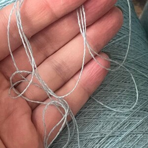 100% Cashmere extrafine, Consinee (Aurora NM2/26 ) yarn on Cone, hand and machine knitting, Italian bobbin yarn, Skylight blue color.