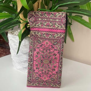 Ethnic Fabric glasses case, Authentic glasses cases, Turkish Kilim glasses case with long strap, Turkish woven fabric, Boho Gift For Mom