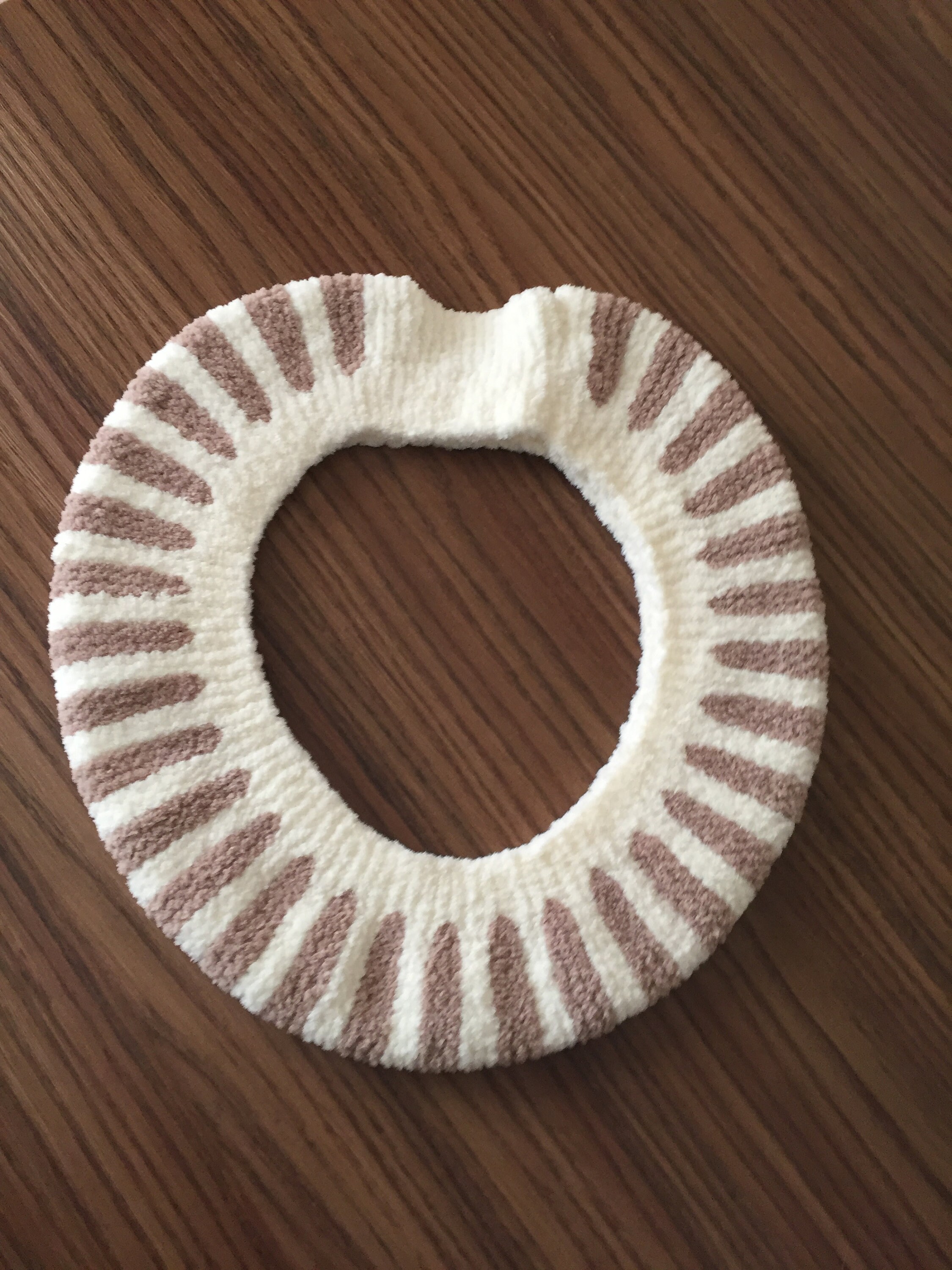 Knitted Toilet Seat Cover, Striped Toilet Seat, Toilet Cozy, Toilet