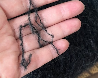 Kid Mohairgarn von Industria Italiana Filati (Agata) Garn auf Kone, Hand- und Maschinenstricken, italienisches Klöppel-Mohair, Farbe Schwarz