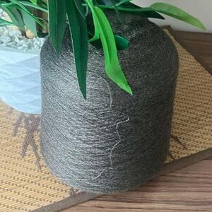 100% merino extrafine Botto Giuseppe (Alba mouline RWS) yarn on Cone, hand and machine knitting, Italian bobbin yarn, khaki mouline color.