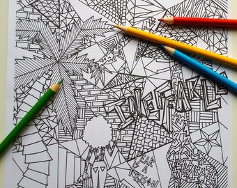 Download Graffiti Coloring Etsy