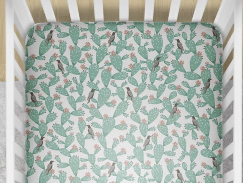 Boho Crib Bedding Set Infants Crib Skirt Bohemian Fitted Etsy