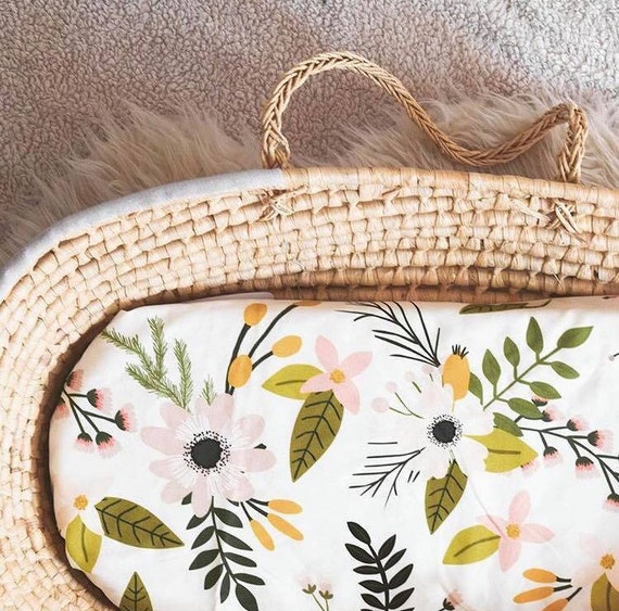 floral moses basket sheets