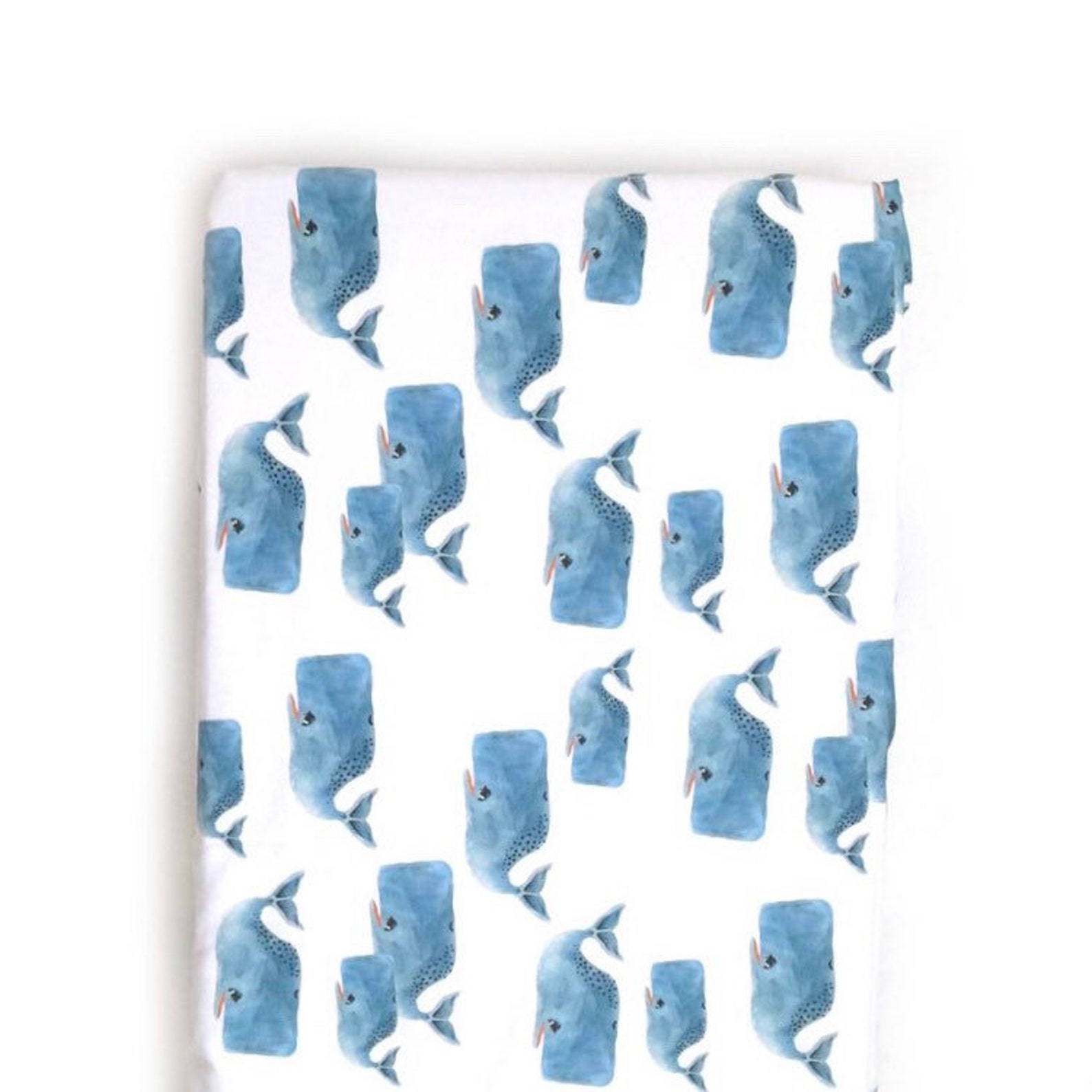 Blue Whale Changing Pad Cover Blue Ocean Changing Pad Etsy