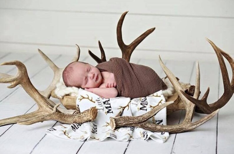 Hospital Blanket Little Man Antlers Swaddle Blankets Deer ...