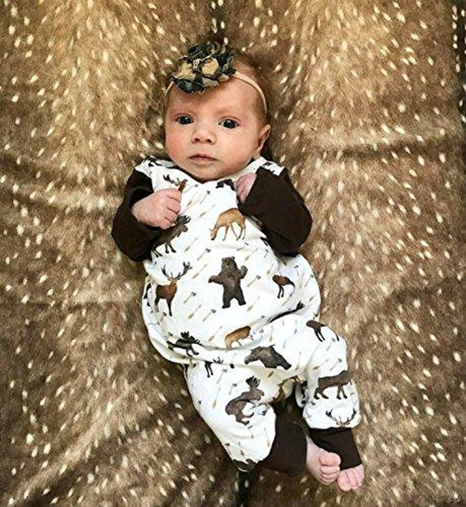 Deer Swaddle Blanket Woodland Fawn Baby Shower Gift Buck Etsy