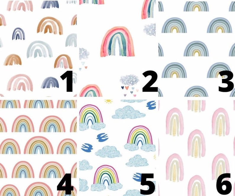 Rainbow Baby Nursery Sets Blue Boy Rainbow Crib Sheets Etsy