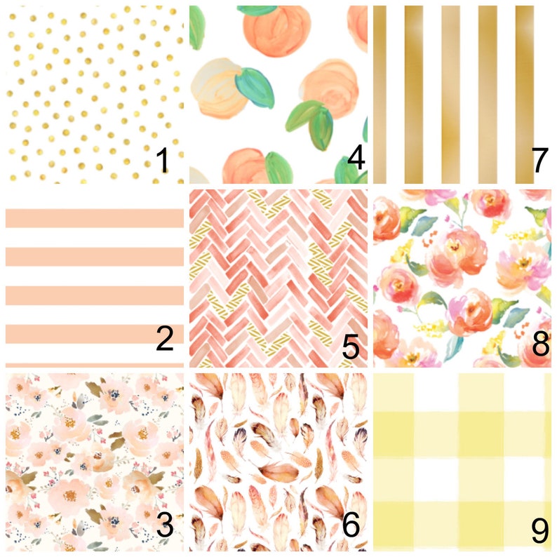 peaches crib sheet