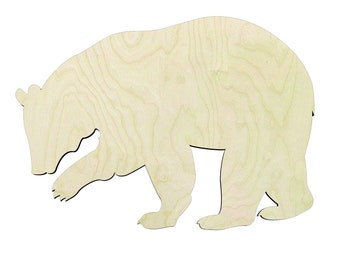 2"- 20" Bear Wood cutouts Craft Supply-Sanded #4