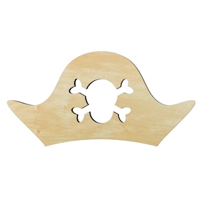 Pirate Hat  -Multiple Sizes-cutouts Wood Craft Supply-Sanded or unsanded