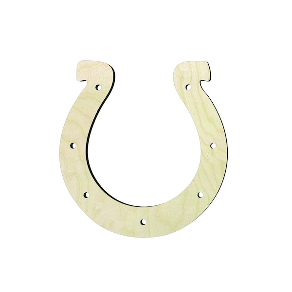 Horse shoe -Multiple Sizes- Cutouts Wood Craft Supply-Sanded or unsanded fun horse shoe wooden die cuts cut out shapes horseshoe