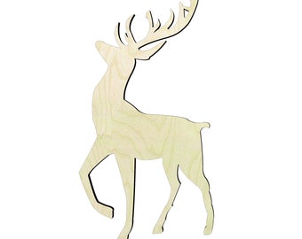 2"- 20" Deer Cutouts #2 Wood Craft Supply-Sanded or unsanded