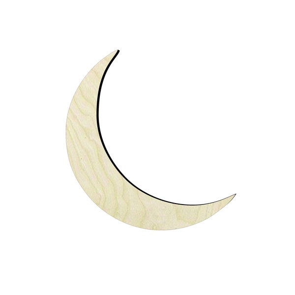 Moon  -Multiple Sizes-Cutouts Wood Craft Supply-Sanded or unsanded
