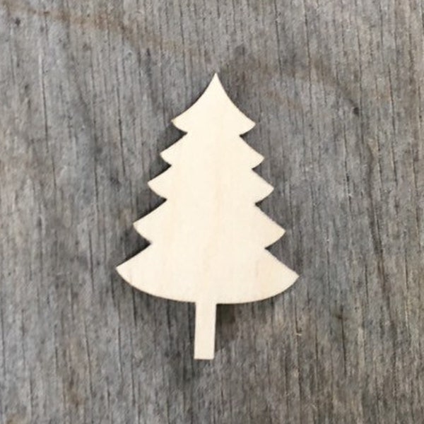 Evergreen Tree -Multiple Sizes- Cut Outs Wood Craft Supply-Sanded or unsanded - Christmas tree