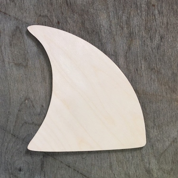 Shark Fin -Multiple Sizes- Cutouts Wood Craft Supply-Sanded