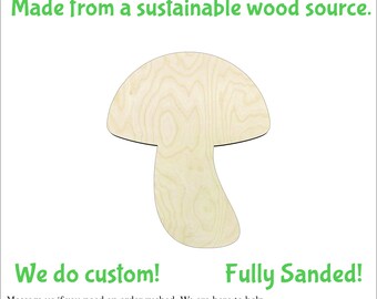 wooden cutouts MG000810 Wood Blanks Wooden craft supplies 10x Wooden Mini Mushroom Shapes 1