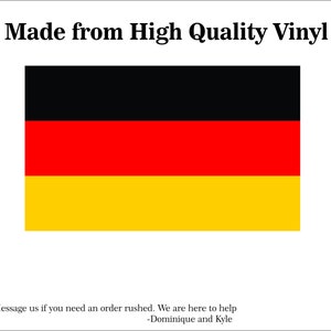 2&quot;- 28&quot; German Flag Car Decal - Laptop sticker - Outdoor Vinyl -