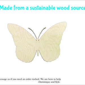 Butterfly -Multiple Sizes-Wood cutout Craft Supply-Sanded