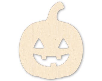 Jack O Lantern Wood Cutout, Unfinished Baltic Birch Halloween Pumpkin, Fall Porch Sign DIY