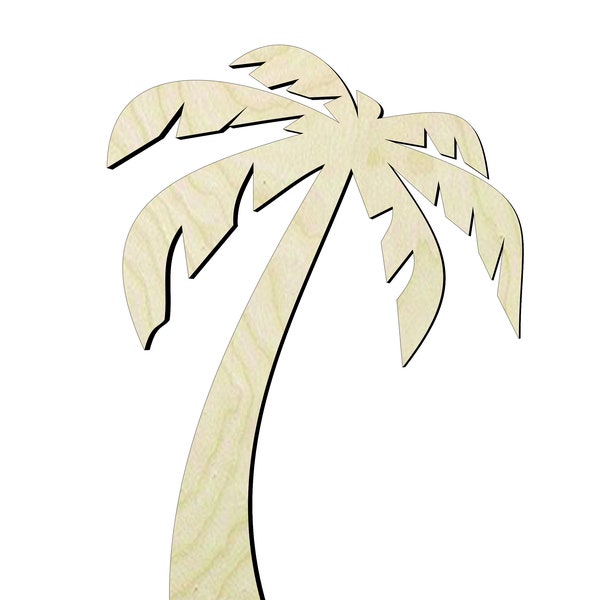 Palm Tree  -Multiple Sizes-Cut Outs Wood Craft Supply-Sanded or unsanded
