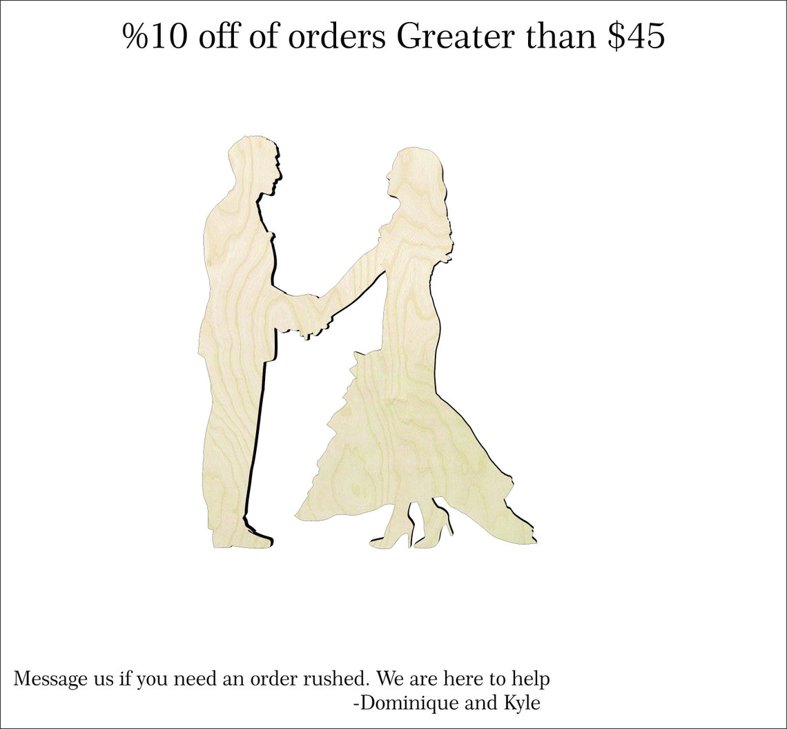 Bride and Groom Multiple SizesCutouts Wood Craft Etsy