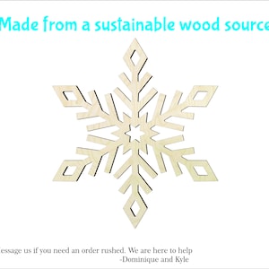 4"- 20"  DIY Snowflake  Wood cutout Craft Supply-Sanded -#2 Diy Ornament.
