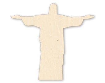 Christ the Redeemer Wood Cutout – Cristo Redentor Rio Brazil Jesus Silhouette Wall Decor