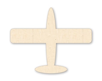 Airplane Wood Cutout – Laser Cut Birch Plane Shape for Nursery Decor