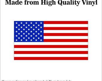 American Flag Decal -Multiple Sizes- Laptop sticker - Outdoor Vinyl - Car Decal - Helmet decal