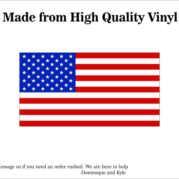 American Flag Decal -Multiple Sizes- Laptop sticker - Outdoor Vinyl - Car Decal - Helmet decal