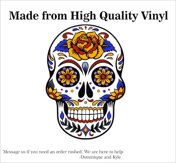 Sugar Skull Vinyl Decal Sticker Day Of The Dead Oni Laptop Car Window Outdoor 