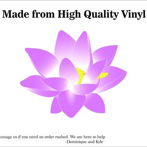 Water Lily  -Multiple Sizes-Decal - Laptop sticker - Outdoor Vinyl - car decal