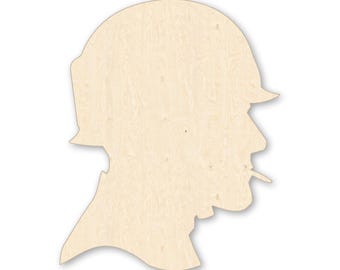Soldier Wooden Cutout Shape – Laser Cut Birch Wood Military Silhouette