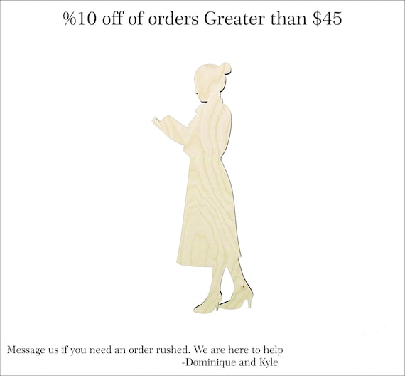 Cowgirl - Laser Cut Out Unfinished Wood Craft Shape PPL210 Cowgirl - Laser Cut Out Unfinished Wood Craft Shape PPL210