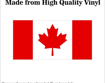 Canadian Flag Car Decal - Laptop sticker - Outdoor Vinyl -Indoor Vinyl