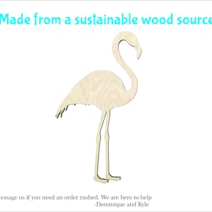 Flamingo -Multiple Sizes- Wood cutout Craft Supply-Sanded #2