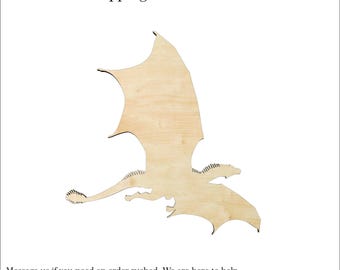 Dragon Cutouts Wood Craft Supply-Sanded